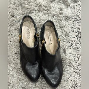 MICHAEL KORS York Python-embossed Black Ankle Boot